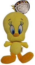 Looney Tunes Fetch For Pets 10" Plush Yellow Tweety Bird Embroidered Eye Squeaky