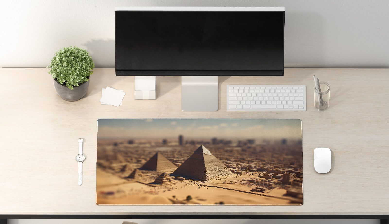 Egypt Pyramids Gaming Mouse Pad - Extra Large Desk Mat for Gamers-image