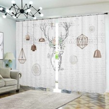 Triangle Lantern Show 3D Curtain Blockout Photo Printing Curtains Drape Fabric