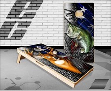 Bass Deer American Blades Cornhole Boards Bean Bag Toss Game
