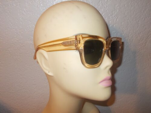 Villani Isle of Eden Champagne Frame Green Polarized Lenses Sunglasses - Picture 1 of 9