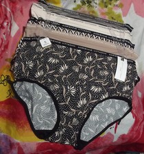 5 NEW ADRIENNE VITTADINI AV5786 5PKN PLUS SIZE SUPER SOFT BRIEF PANTIES 1X