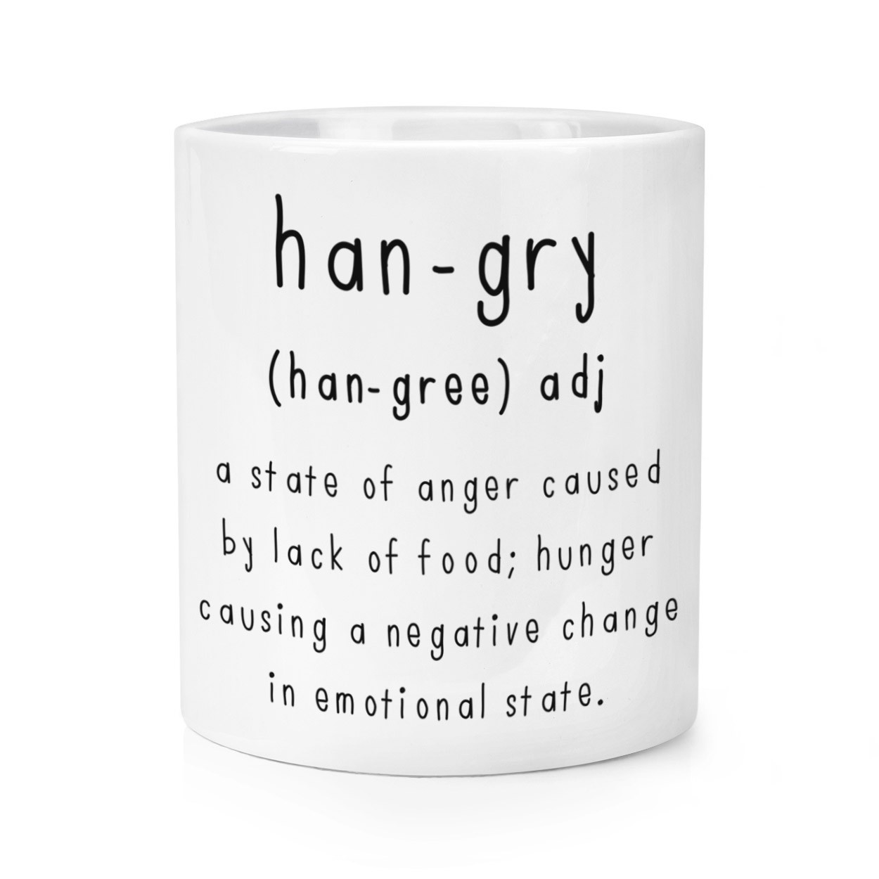 Hangry Definition Makeup Brush Pencil Pot - Funny Hungry Angry Food