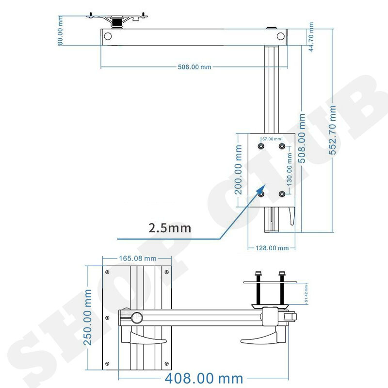 NEW Aluminum Alloy Movable Rotatable Height Adjustable Camper Caravan