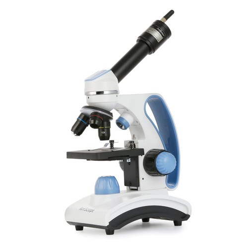 AmScope 40X-1000X Portable Student Microscope Kit + Wi-Fi 2.0MP Eyepiece Camera - Picture 3 of 8