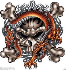 DRAGON SKULL TOOLBOX BUMPER STICKER DECAL MADE IN USA 3"