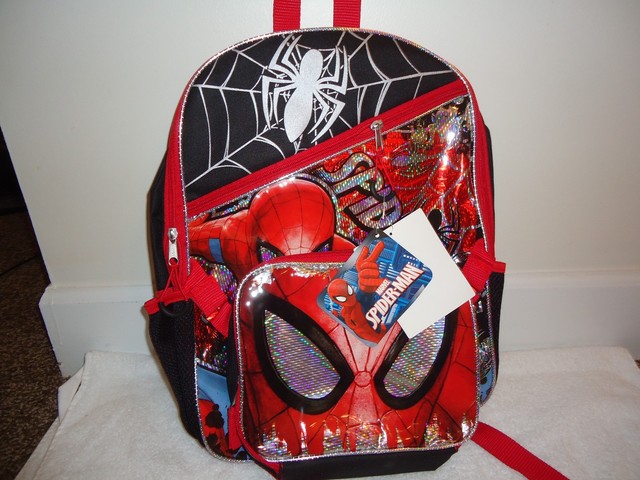 spiderman backpack and lunch bag