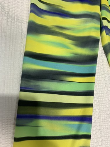 Adidas Sports Leggings Yoga Pants Climalite Youth Small Size 9/10 Striped Strait - Picture 3 of 18