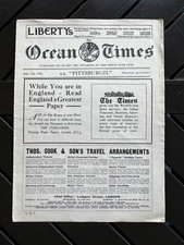 1922 SS Pittsburgh - Ocean Times Newspaper - White Star Line