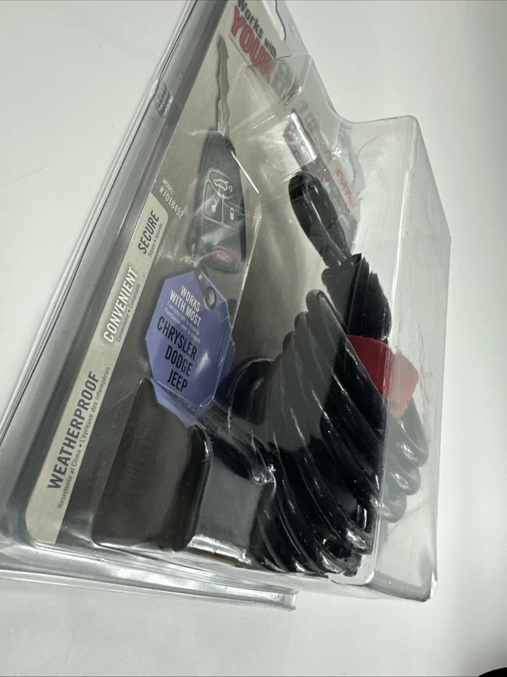 Perno 7018452 Universal Alta Calidad 6 pies. Cerradura de cable enrollada con perno de vinilo negro de 1/4" Foto 4 de 4