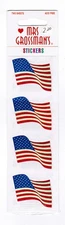 NEW PACK Mrs. Grossman's Scrapbook Stickers Shiny Holographic USA FLAGS 2 Sheets
