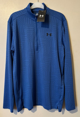 Under Armour Lauftop Tech Vent Geotessa Herren Half Zip neu mit Etikett UVP 49,99 £ blau