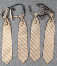 4 Piece Tie Set Matching Brown Formalwear