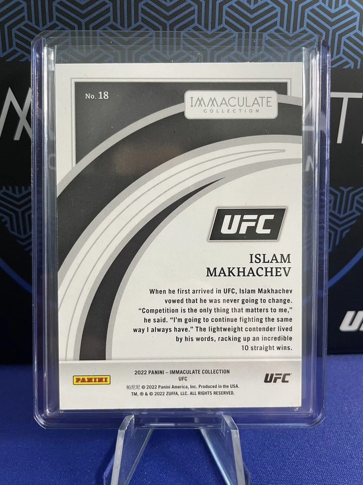 2022 Immaculate UFC Islam Makhachev Red /25 - Image 2 of 2