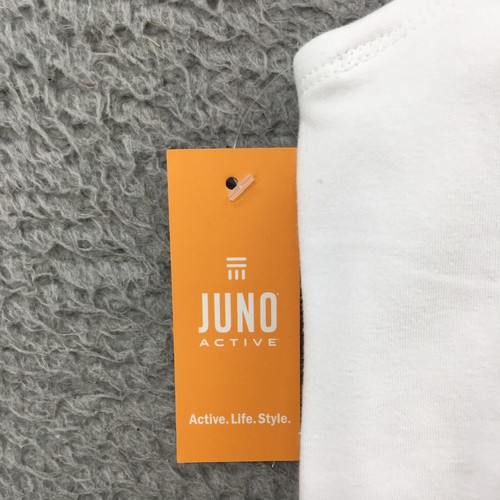 Juno Active Sports Bra Activewear Womens 2X Plus White Scoop Neck No Padding NEW - Picture 12 of 17