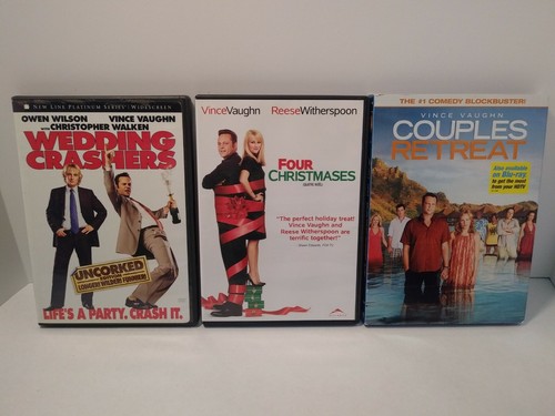 Four Christmases\ Couples Retreat\ Wedding Crashers Vince Vaughn DVD Lot - Picture 2 of 4