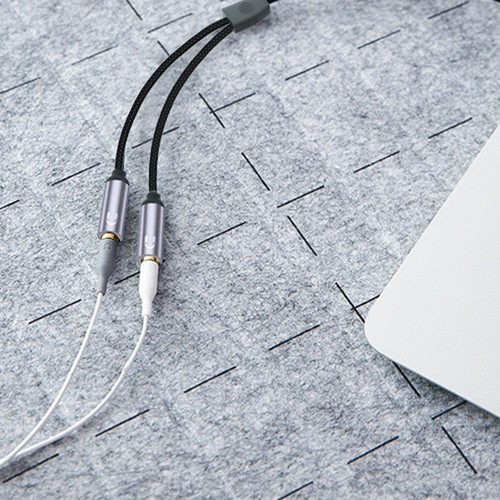 Headphone Adapter Cable 2 in 1 Audio Transfer Dual 3.5mm Male to 3.5mm Female - Afbeelding 5 van 11
