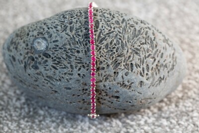Rubin Sterling Silber Armband