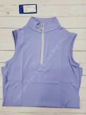 Tailored Sportsman ICEFIL Ziptop Sleeveless Shirt - Deep Lilac/Silver