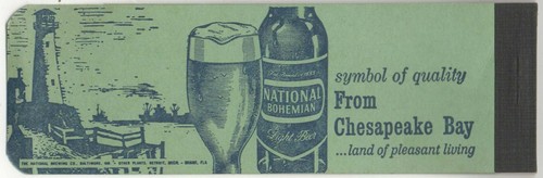 1962 BALTIMORE COLTS season ticket empty booklet cover NATIONAL BOHEMIAN green - Picture 2 of 2