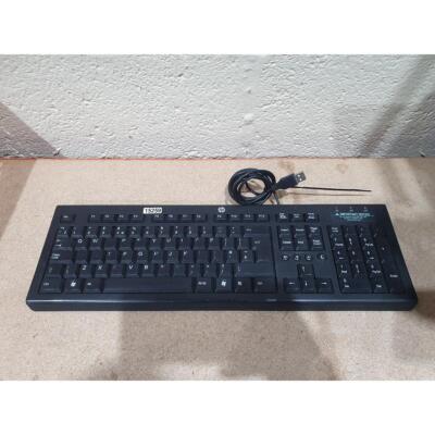 HP PR1101U Multimedia Tastatur Schwarz Kabelgebunden USB QWERTZ Standard Ergonomisch für PC