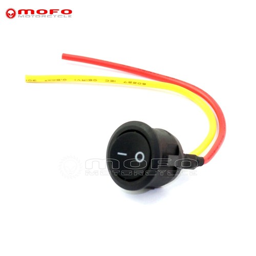 Round Switch SPST AC 250V 3A ON/OFF Rocker Button For Light Electric Equipment - Photo 5/7