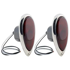 FORD TEARDROP TAIL LIGHTS  1939 FORD  1 PAIR NEW 12 VOLT FORD KUSTOM HOT ROD