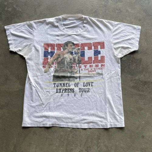 80s Bruce Springsteen Tunnel of Love Tour T-Shirt Ex 1980s vintage concert t-shirt, vintage, size L, single stitch, B+ condition
