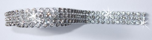 1m 3mm 3STRIP IRON-ON CHATON CRYSTAL diamante BLING REEL ribbon WEDDING clothing - Picture 5 of 13