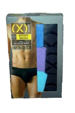 Men's 2xist Pride Briefs Underwear Sport Mesh No Show 3 Pack L (36-38)