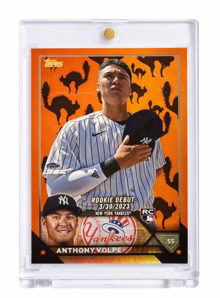 Anthony Volpe 2023 Topps Update Black Cat /10 RC Rookie Debut US77 Yankees SSP