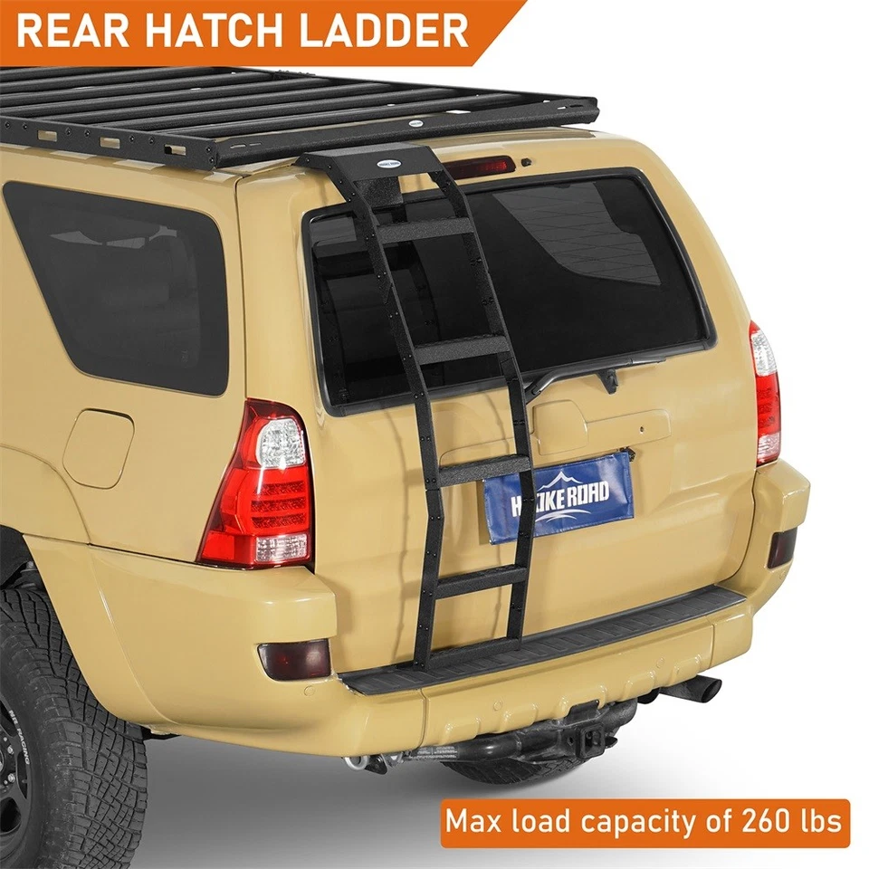 Steel Rear Hatch Ladder Fit Toyota 4Runner 2003 2004 2005 2006 2007 2008 2009 - Image 3 of 4