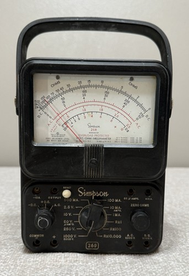 #ad Simpson Vintage 260 Series Multimeter Volt Ohm Meter $74.99