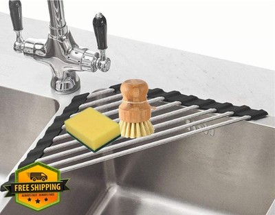 Fafcitvz Triangle Dish Drying Rack Black