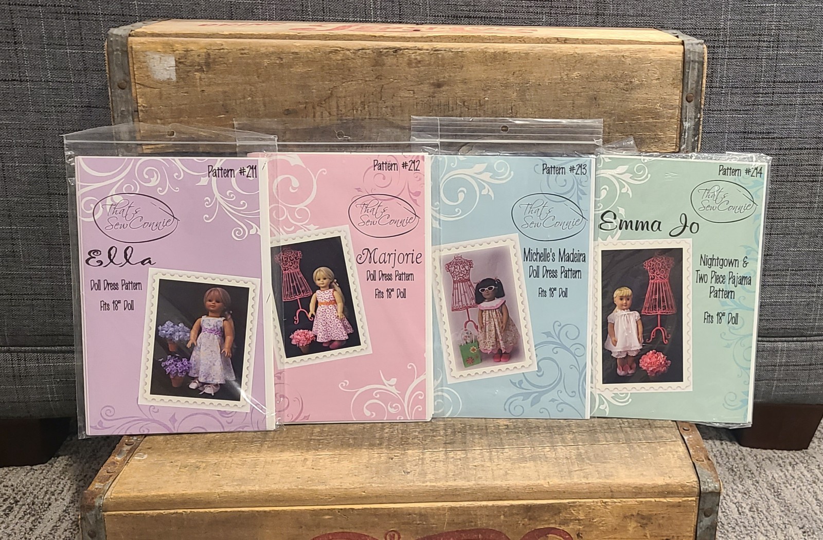 That's Sew Connie 18" Doll Clothes Sewing Patterns - UNCUT L