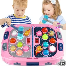 Whack Game Mole for Kids,Toys for 3-12 Year Old Boys and Girls,Whack Game Pink