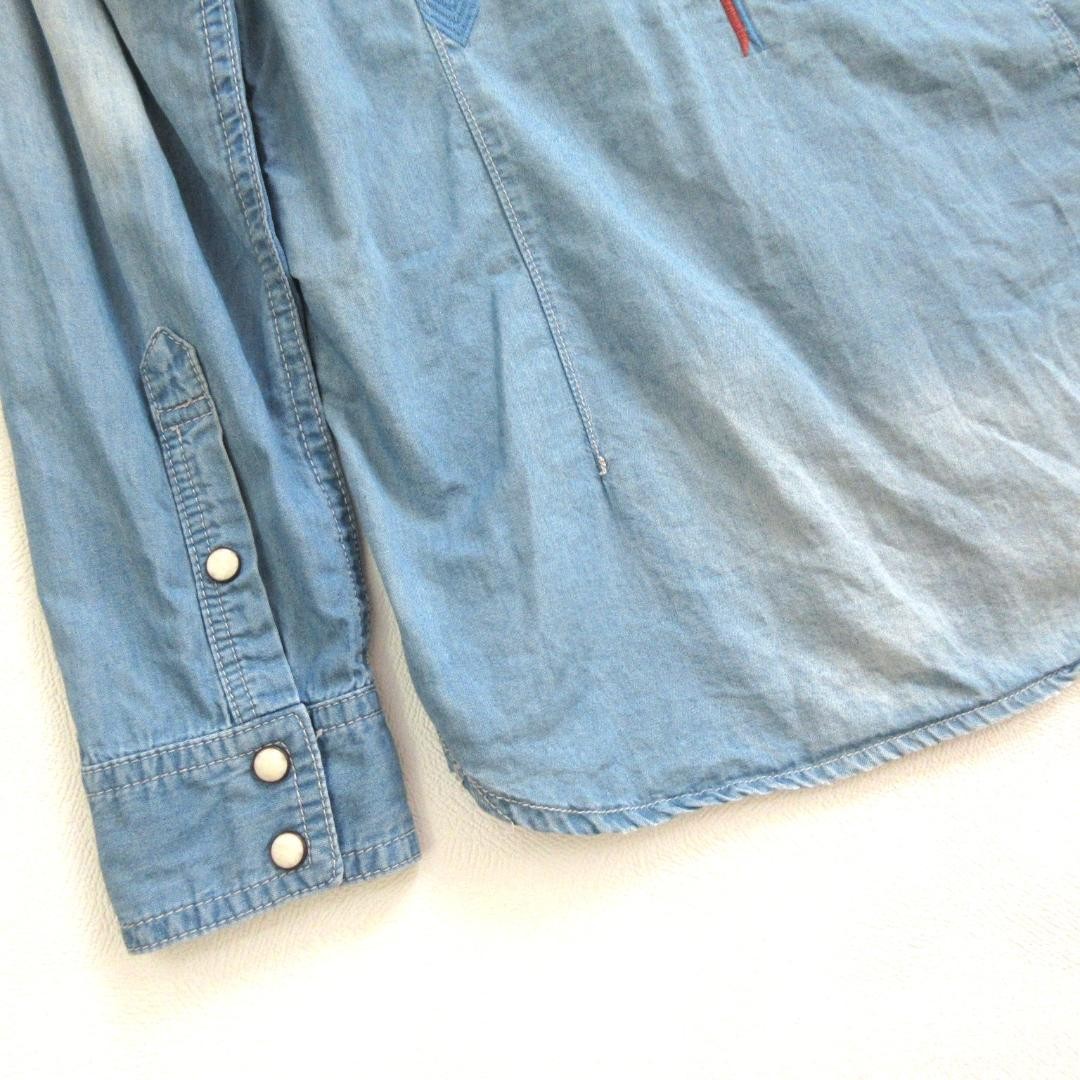 BAYFLOW Native Pattern Embroidered Denim Shirt Li… - image 10