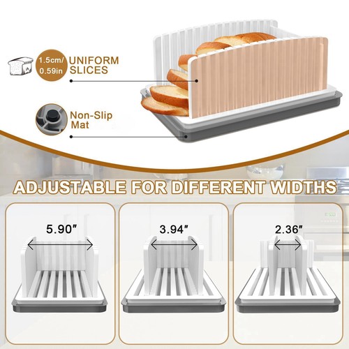 New Upgrade Bread Slicer for Homemade Bread, Bread Slicing Guide Adjustable W... - Bild 3 von 6