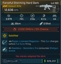 Borderlands 4 ⭐RIFLE DE ASALTO INCENDIARIO DURO OSCURO⭐DESTRIPADOR⭐ESCOPETA AMMO