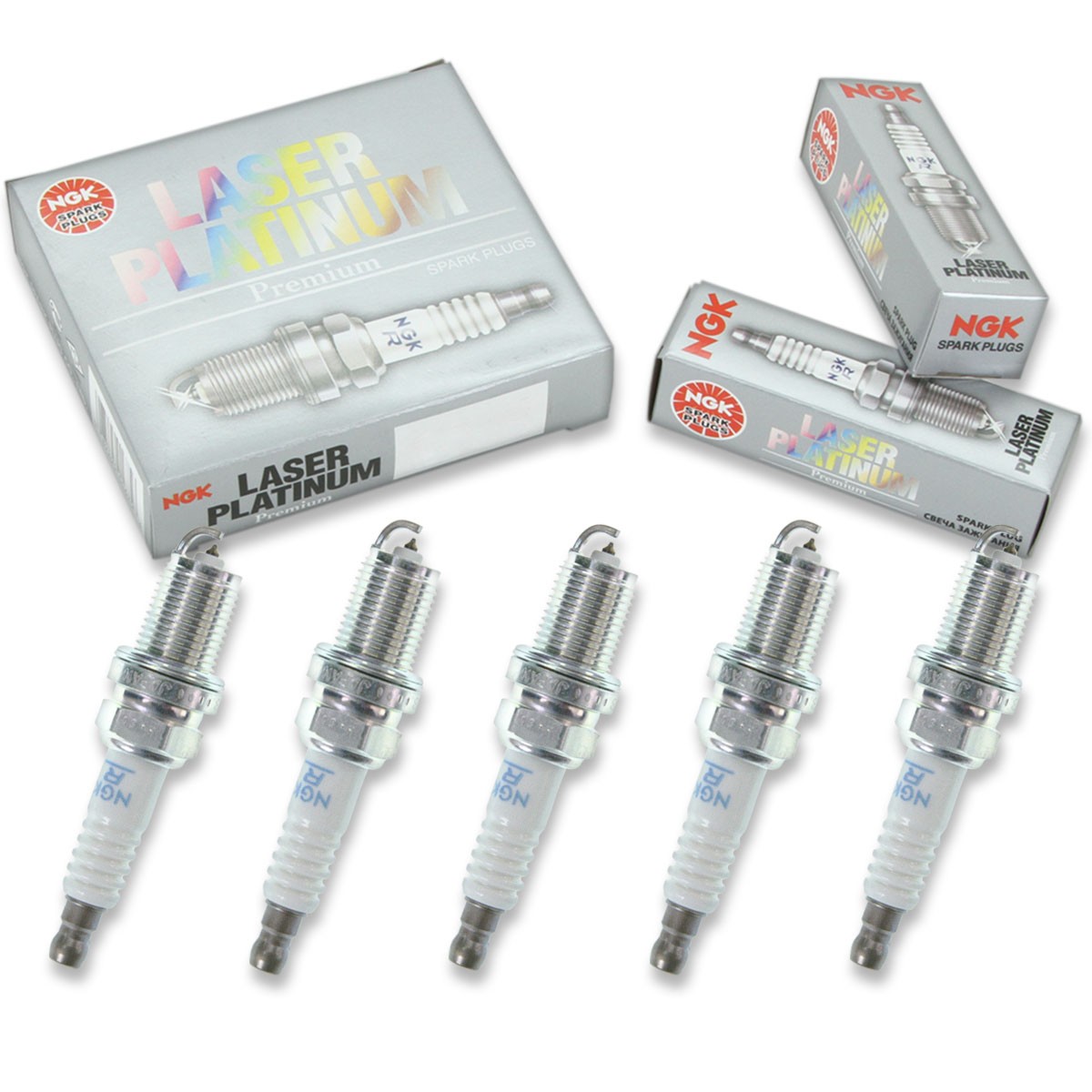 5 pcs NGK Laser Platinum Spark Plugs for 1991 Audi 200 Quattro 2.2L L5 - qh