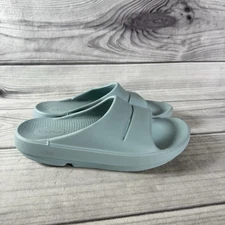 OOFOS Ooahh Mist Light Blue Slide Recovery Comfort Sport Sandal Eu41 M 8 W10