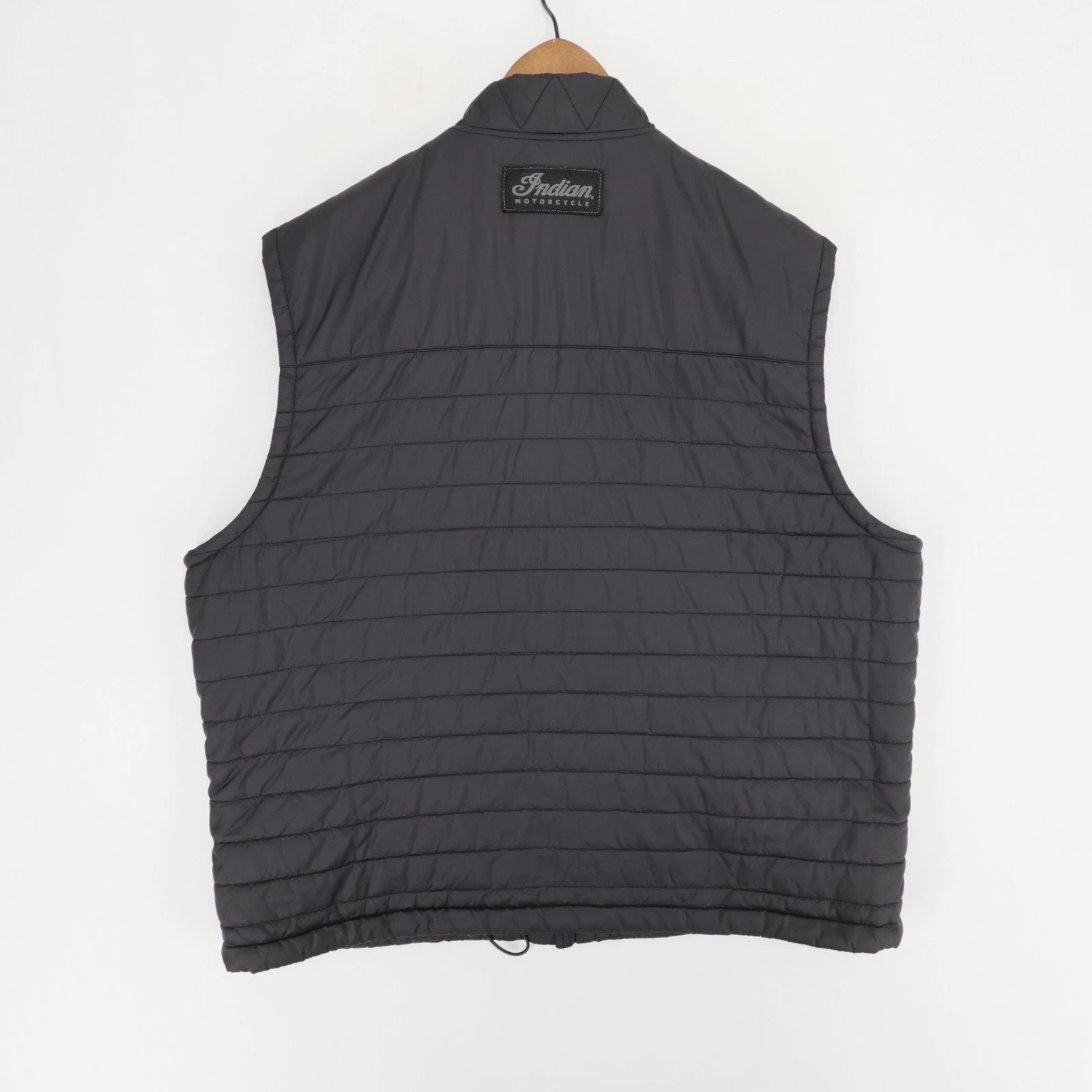 Indian Motorcycle Thermo Undervest Vest Mens XL Black Quilted Puffer Full Zip image 3