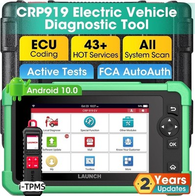 LAUNCH X431 CRP919 EV OBD2 Scanner Diagnostic Tool 43+ Reset For Tesla Model Y
