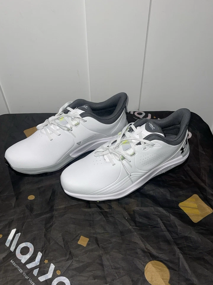 Nuevo zapato de golf Under Armour UA Drive Pro 3026918-100 mediano para hombre talla 9,5 Foto 3 de 4