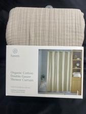 Haven Pumice Stone Organic Cotton Double Gauze Shower Curtain Bed Bath Beyond