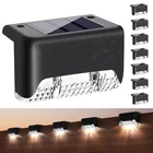 8 Pack LED Solar Fence Lights Dusk to Dawn Wall Garden Pathway Deck Lamp Outdoor