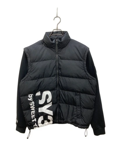 SY32 by Sweet Years 2-Way Down Jacket Men's Size XL Black - product listing photo