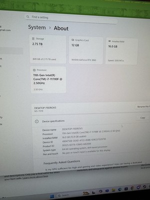MSI Codex R 12TC-059US Core i7-12700F - 1TB SSD 2TB RAM - 32GB RAM RTX 3060