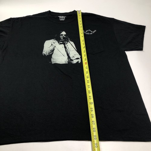 Neil Young Tonight's The Night Album Photo Logo Pocket Tee size XL Black T Shirt - Picture 7 of 9