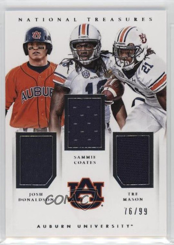 2015 National Treasures College /99 Josh Donaldson Sammie Coates #5 Rookie RC